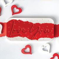 Форма для шоколада плитка ЛЮБЛЮ ТЕБЯ 3 ячейки