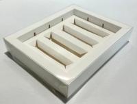 Коробка для эклеров и пирожных 4 штук с пластиковой крышкой 190х150х30 мм