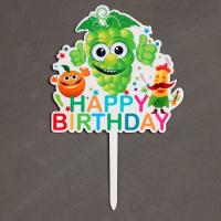 Топпер «С днём рождения», с фруктиками