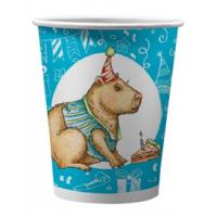 Набор бумажных стаканов «Капибара-праздник всегда с собой», 6 шт, 250 мл