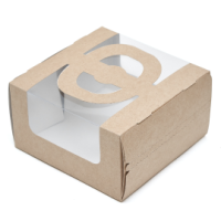Коробка тортовая крафт 230х230х100 Евро ЭкоЛайн