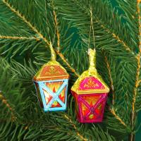 Шоколадные фигурки новогодние на нитке 