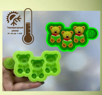 Молд силиконовый Мишка с книжкой зел.
