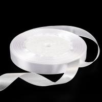 Лента атласная Белая (01) 12 мм, 25 метров