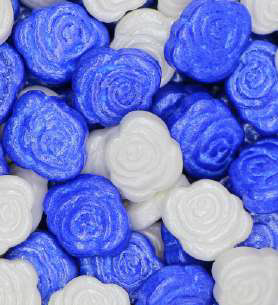 Посыпка Mr.FlavoR "Розы перламутровые", 50 гр (бело-синие)