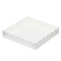 Коробка для печенья и пряников, серебро  (240х240х35 мм) РУ.