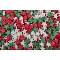 Посыпка Звезды красные, белые,зеленые