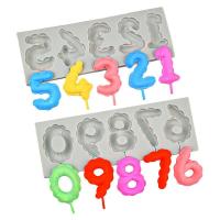 Силиконовая форма для леденцов «Цифры-Воздушные шары» 2 части