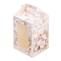 Коробка для кулича с окном 10*10*15 см 