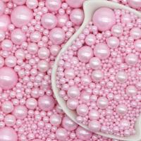 Посыпка кондитерская «Жемчуг микс размеров» (цвет РОЗОВЫЙ)