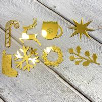 Топперы для торта «Новогодний набор №1», золото