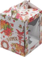 Короб под кулич с ложементом 160х160х200 мм XMAS РУ. Бенто