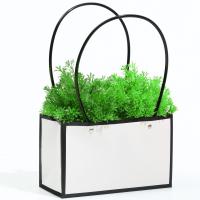 Сумка для цветов Белая влагостойкая, 22x10.5x13.5 см