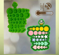 Молд силиконовый Новогодняя гирлянда зел.