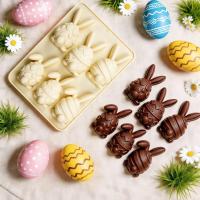 Форма силиконовая «Пасхальные яйца с ушками» 6 ячеек