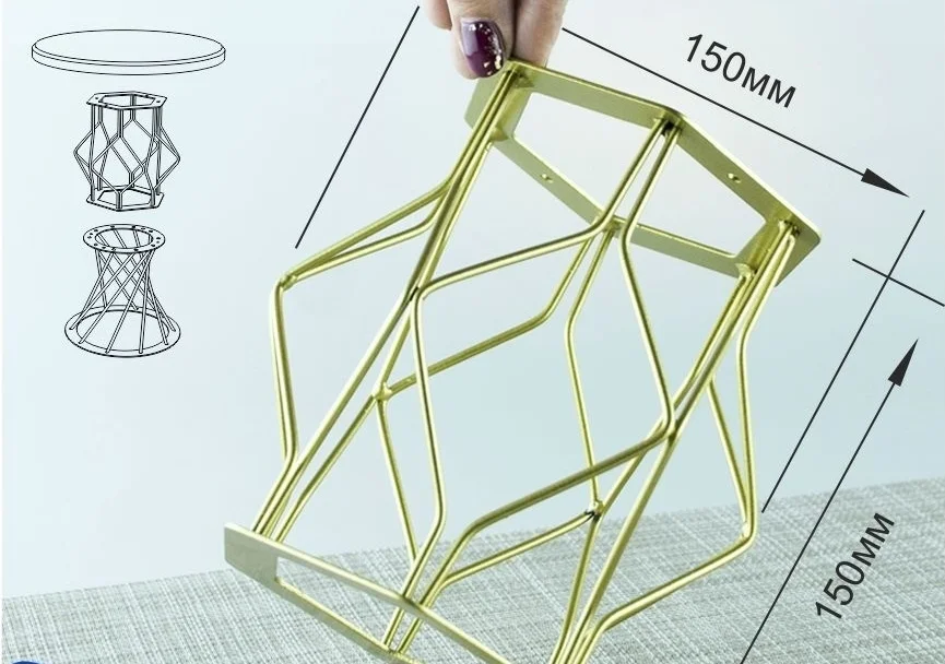 Подставка для торта, d 25 см , h 15 см (золотой)