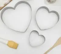 Набор форм для выпечки «Сердце», 3 шт, металл
