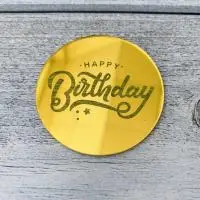 Украшение круглое «Happy Birthday» №8