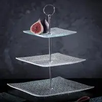 Подставка 3 яруса для капкейков «Акцент», 25×35 см, цвет прозрачный