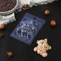 Форма для шоколада «Объятия мишек»,