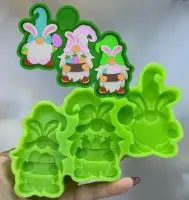 Молд силиконовая Гномики зел.
