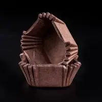 Капсула для конфет коричневая квадратная 35*35 мм, h 20 мм
