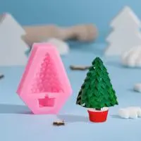 Молд «Ёлки-иголки», 7×5,5×1,8 см, цвет розовый