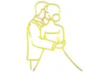 Топпер  «Силуэт молодожены