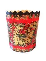 Форма бумажная кулич Рябина красная d70*h60мм