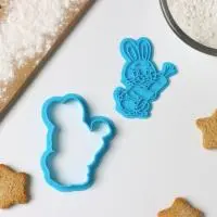 Вырубка пластиковая «Зайчик с морковкой», штамп