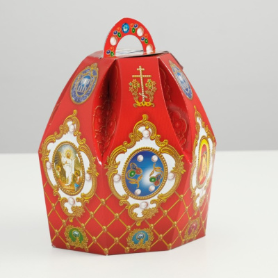 Подарочная коробка "Красная Пасха", 10,5 х 12,5 х 19 см
