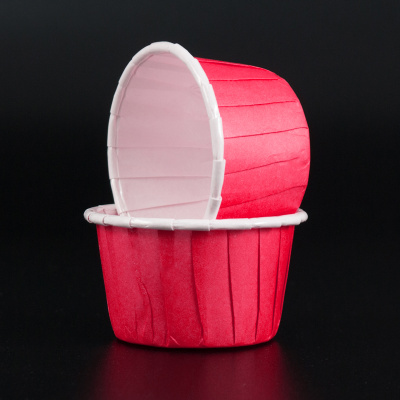 Капсулы МИНИ для маффинов с бортиком Polca Dot Красные 38х30 мм