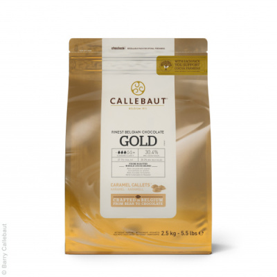 Шоколад белый с карамелью Callebaut GOLD каллеты