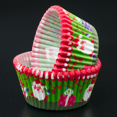 Капсулы бумажные Санта и подарки 50х35 мм