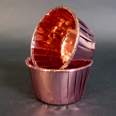 Капсулы для маффинов с бортиком Polca Dot Розовый металлик 50х40 мм, 25 шт MMRS5039