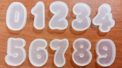 Силиконовая форма для леденцов «Цифры 0-9»