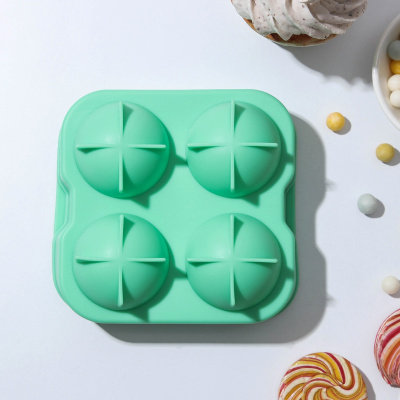 Форма для леденцов «Шар», 12×12×5,5 см, 4 ячейки, d=4,5 см