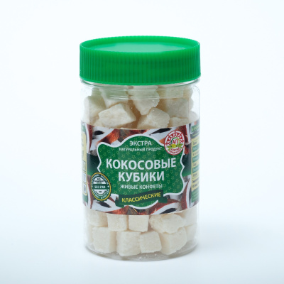 Кокосовые кубики "АП" классические, банка, 145г