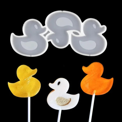 Силиконовая форма для леденцов «Уточки»