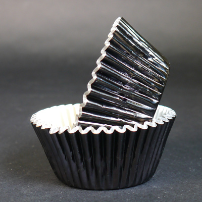 Капсула бумажная Черная металлик 50*35 мм