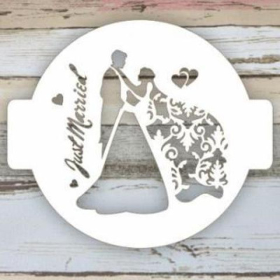 Трафарет для торта "Молодожены", 24 см Just Married