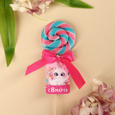 Леденец на палочке «8 марта», вкус: грейпфрут-гуава, 15 г