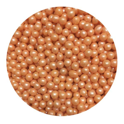 Воздушный рисовый жемчуг в шоколадной глазури Персик 3 мм