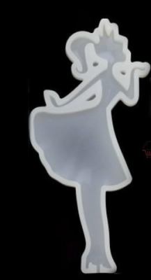 Силиконовая форма для леденцов «Девушка в платье»