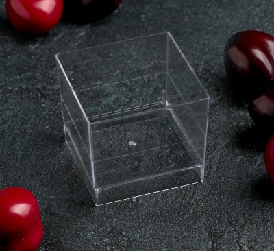 Креманка «Куб», 60 мл, 4,7×4,7 см, цвет прозрачный