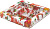 Коробка для 16 конфет с пластиковой крышкой, XMAS 200х200х30 мм РУ.