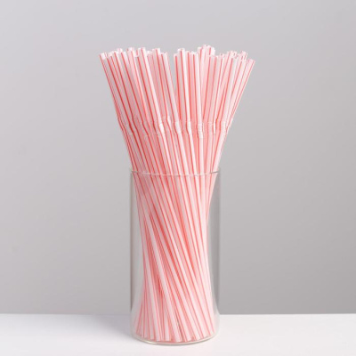 Набор одноразовых трубочек гофрированных для напитков Grifon, 21 см, 50 шт/уп