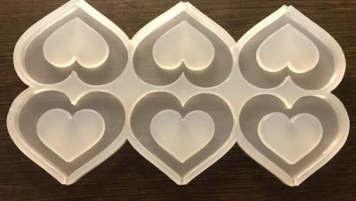 Силиконовая форма для леденцов «Двойное сердце»