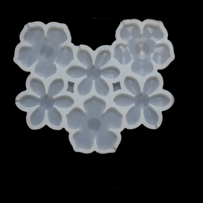 Силиконовая форма для леденцов «Цветы 6 в1»