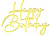 Топпер для торта боковой «Happy Birthday 1», золото